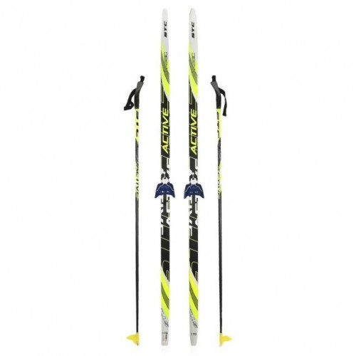 Лыжный комплект STC 75мм 170см (4)+палки+креп.
