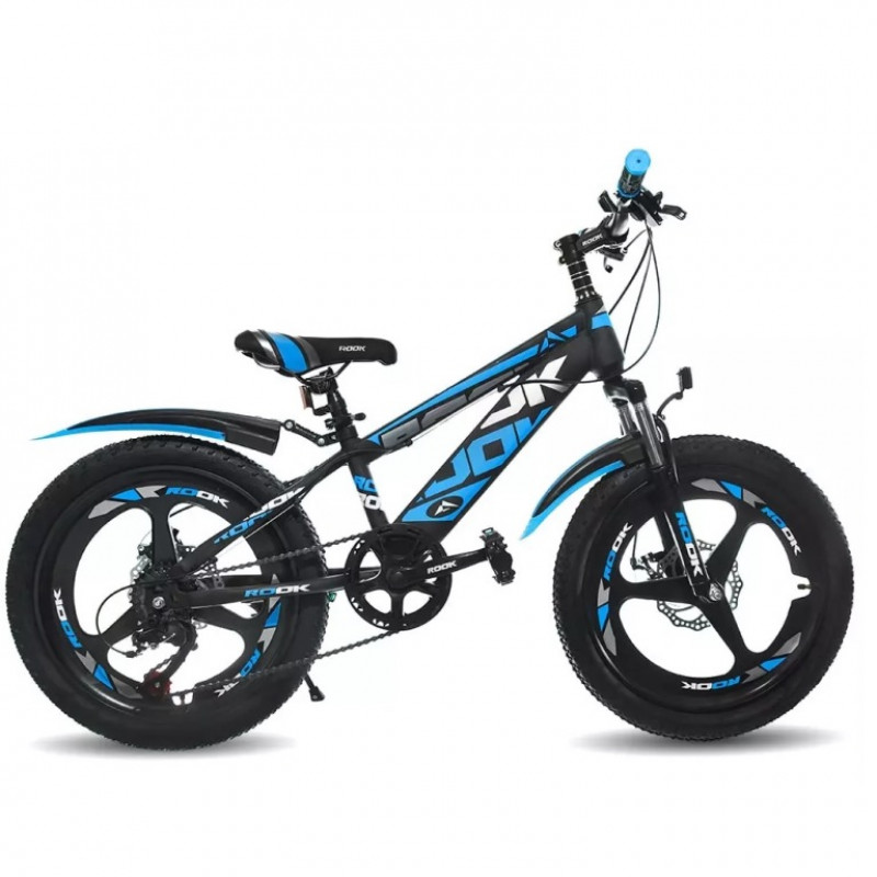 Велосипед 20  Rook MS201D, чёрный/синий MS201D-BK/BU