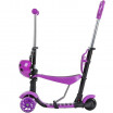Самокат Novatrack Disco-kids Saddle PRO для детей, трансформер, свет.колеса PU 120*90мм, голубой 120SB.DISCOKIDS.VL9