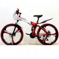 Велосипед 26 на литых складной дисках красный  (P)