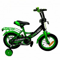 Велосипед 14 OSCAR TURBO Black-GREEN (черный/зеленый)  АКЦИЯ!!! 2021