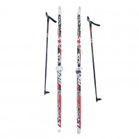Лыжный комплект STC 75мм 160см (4)+палки+креп. STEP