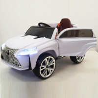 Детский электромобиль Lexus 40199 белый,кожанный салон,колеса резиновые 12в р-у открывается двери