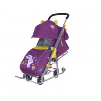 Санки коляска комбинированная Ника детям 7-6 заяц фиолетовый