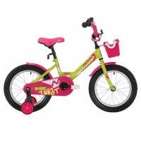 Велосипед 18 Novatrack Twist зелёный/розовый, АКЦИЯ!!!
тормоз ножной крылья корот, полная защ.цепи, корзина