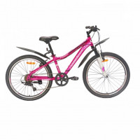 Велосипед 24 Nameless S4100W-PN/BK-13, розовый/чёрный