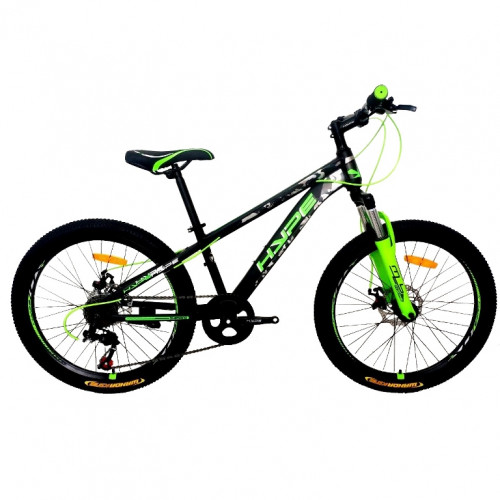 Велосипед 24 HYPE 24MD300-3 зелёный/чёрный матовый