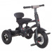 Детский 3-х колёсный велосипед QA6DJ складной с ручкой управления, холостой ход передних колёс,свободный ход руля, наклоняющаяся спинка,съёмная крыша, колёса EVA 10*8. серый