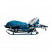 Санки коляска комбинированная Ника детям «НД 7-8SK/S»  синий спортивный принт