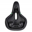 Седло велосипедное гелевое комфортное COMIRON BERLIN FITNESS C014 270X195, Технологии: ED, Эластомер, GEL, Верх: PU с принтом, Чёрный+Зелёный /уп 20/