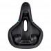 Седло велосипедное гелевое комфортное COMIRON BERLIN FITNESS C014 270X195, Технологии: ED, Эластомер, GEL, Верх: PU с принтом, Чёрный+Синий /уп 20/
