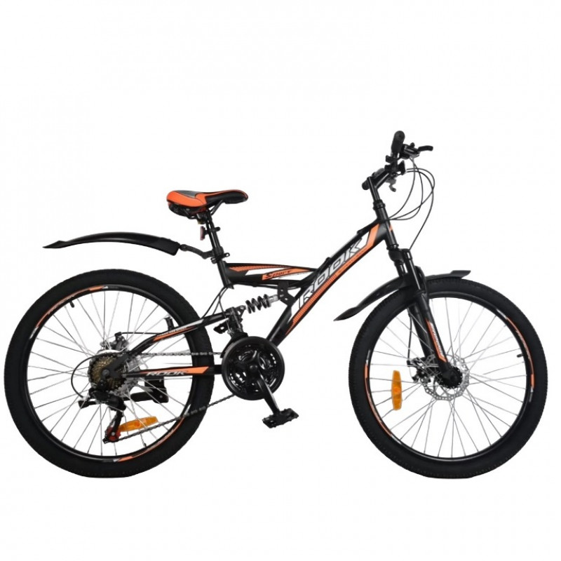 Велосипед 20  Rook TS240D, чёрный/оранжевый TS240D-BK/OG