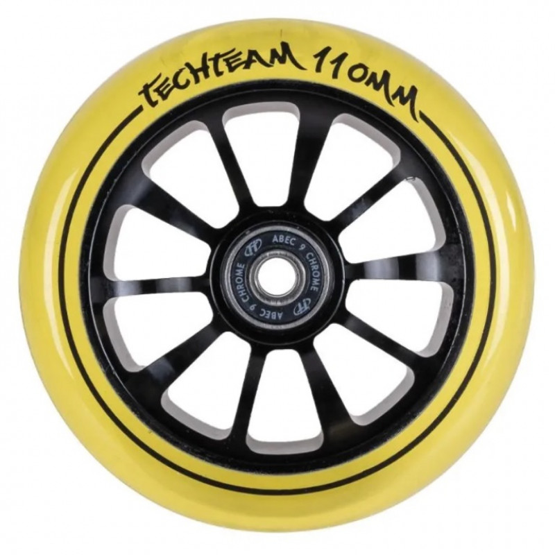 Колесо  110мм X-Treme  , yellow transparent . для самоката 110*24мм Winner