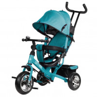 Детский 3-х колёсный велосипед CR-B3-02TQ City-Ride , колёса надувные 10/8, сиденье не поворот, бампер, багажник, зелёный