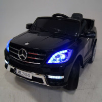 Электромобиль детский Mercedes-Benz ML350 38056 черный глянец, 12в,кожанный салон,р-у