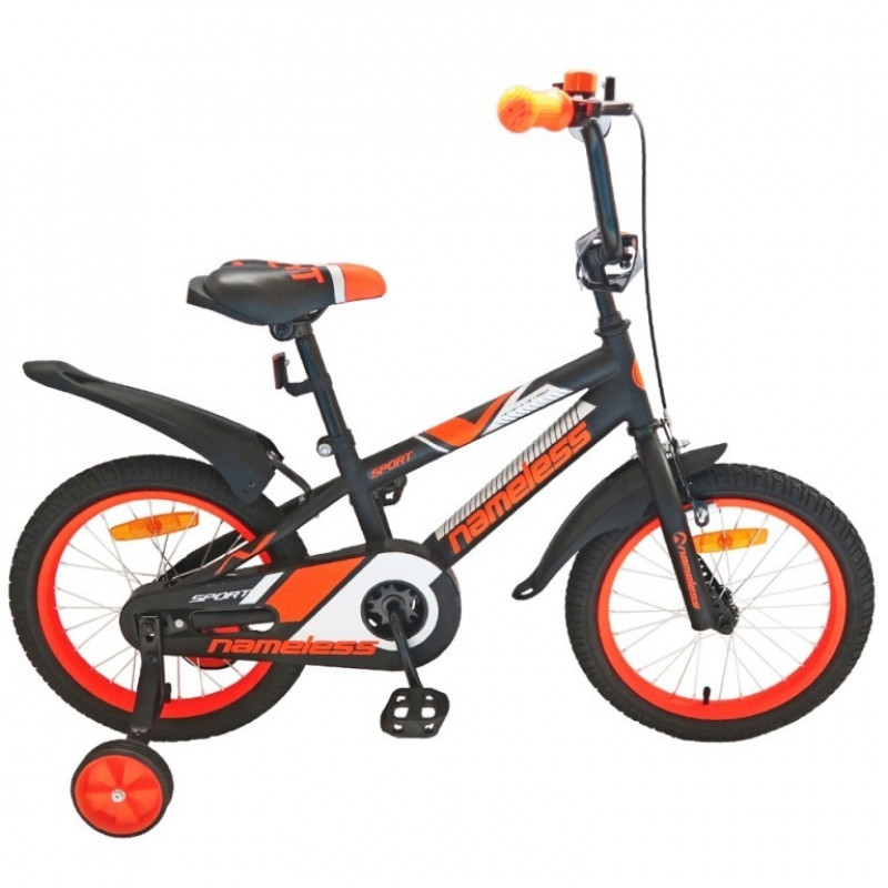 Велосипед 14 Nameless Sport чёрный/оранжевый