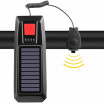 Фонарь перед. FR17R корпус ABS IPX4 свет T6 350lm аккум: 2000 mAh USB сигнал 120Дб влагозащищённый подзарядка от солнца красн