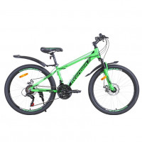 Велосипед 24 Avenger A244D-GN/BK-13(21)  зеленый/черный 13