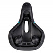 Седло велосипедное гелевое комфортное COMIRON BERLIN FITNESS C014 270X195, Технологии: ED, Эластомер, GEL, Верх: PU с принтом, Чёрный+Синий /уп 20/