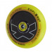Колесо  100мм PP , жёлтое PU, диск чёрный