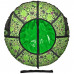 Тюбинг  CH-105-ГЛАМУР-Бабочки зелёные 9,1/10 с мягкими ручками,с замком,со светоотражателями,цена с камерой д=105см new