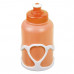 Велофляга X95404 STG с флягодержателем детская белый-оранжевый