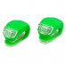 Фонари мягкое крепление, пластик, 2 светодиода, зелен.,(2шт.в 1 упак.)