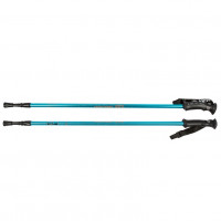 Палки  Yeti Blue, треккинговые 115-135см 2-х секционные,диаметр 16/14мм, ручка пластмассовая , al6061, система antishock 1/30
