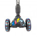 Детский самокат TT TIGER Print 2020 (черный) со светящимися колесами 1/4