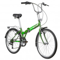 Велосипед 24 Novatrack NFTG6SV.GN21 складной, 6-и скоростной,цвет: зелёный