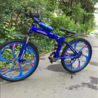 Велосипед на литых дисках Lambo складной синий 26 дюйм (P)
