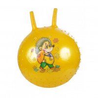 Мяч пластизоль, рисунок в асс. ёжик с рогами 55см, жёлтый 5495-9-5