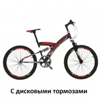 Велосипед 24 Avenger F243D, чёрный/красный